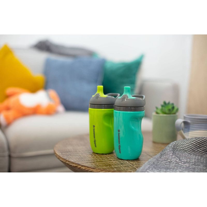 Tommee Tippee 2pk Insulated Sportee Toddler Cup - Turquoise/Green - 9oz