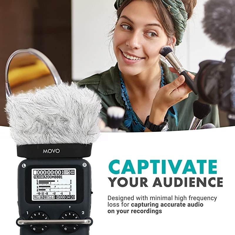 WSR30 Professional Furry Windscreen with Acoustic Foam Technology for Zoom H4n H5 H6 Tascam DR100 MKII and Sony PCMD50 Portable Digital Recorders