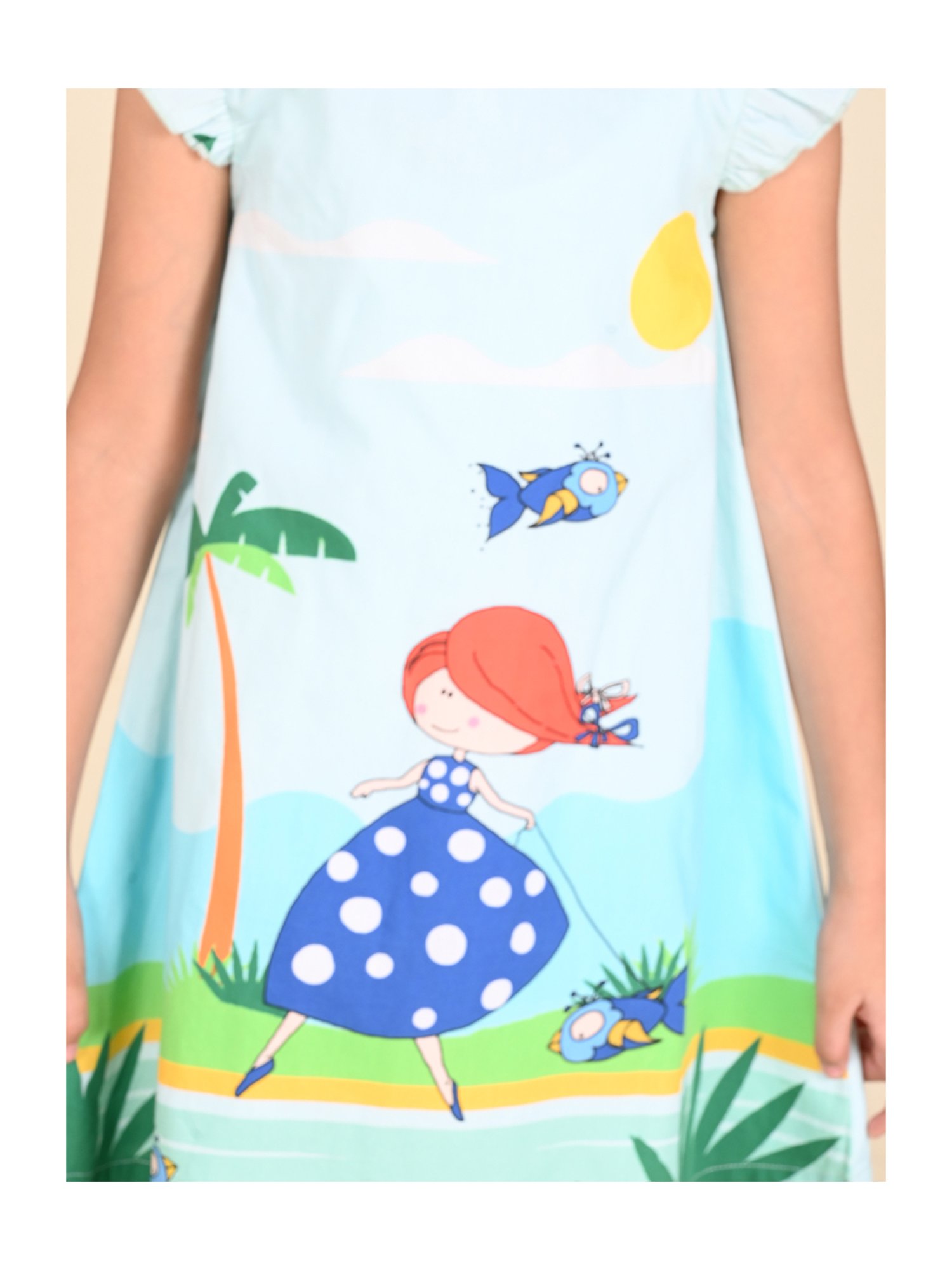 LilPicks Kids Multicolor Printed A Line Dress
