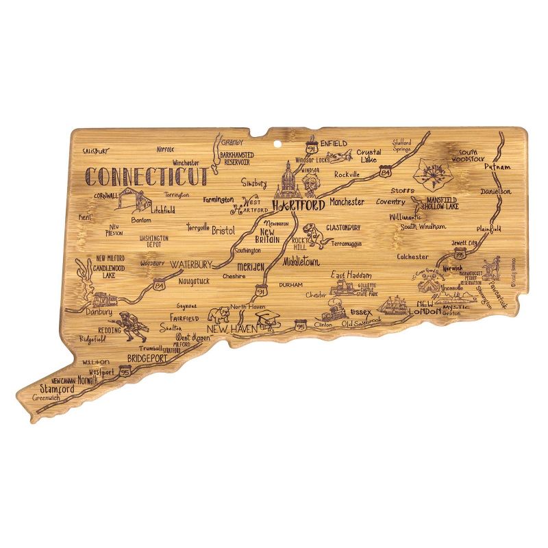 Totally Bamboo Destination Connecticut Serving and Cutting Board