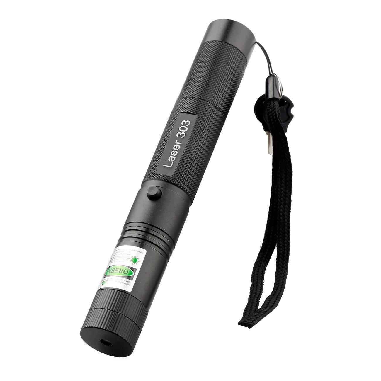 10Miles 532nm 303 Green Laser Pointer Lazer Pen Beam Light +2*18650+Dual Charger