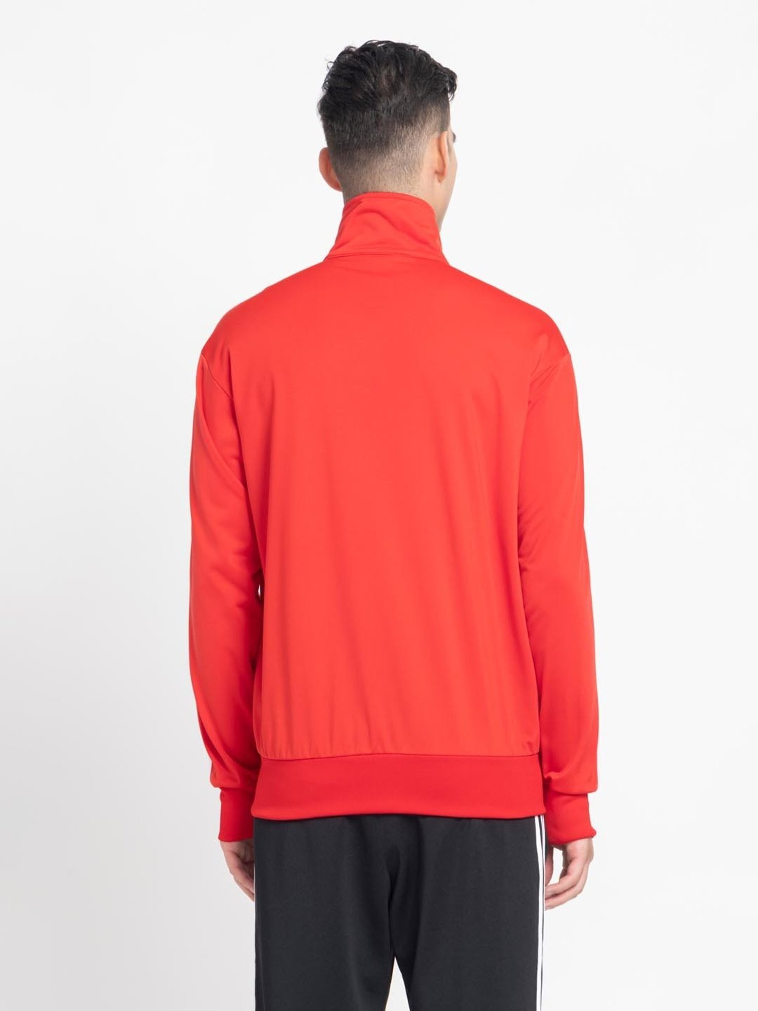 Adidas Originals Red Regular Fit Printed Sports Jacket
