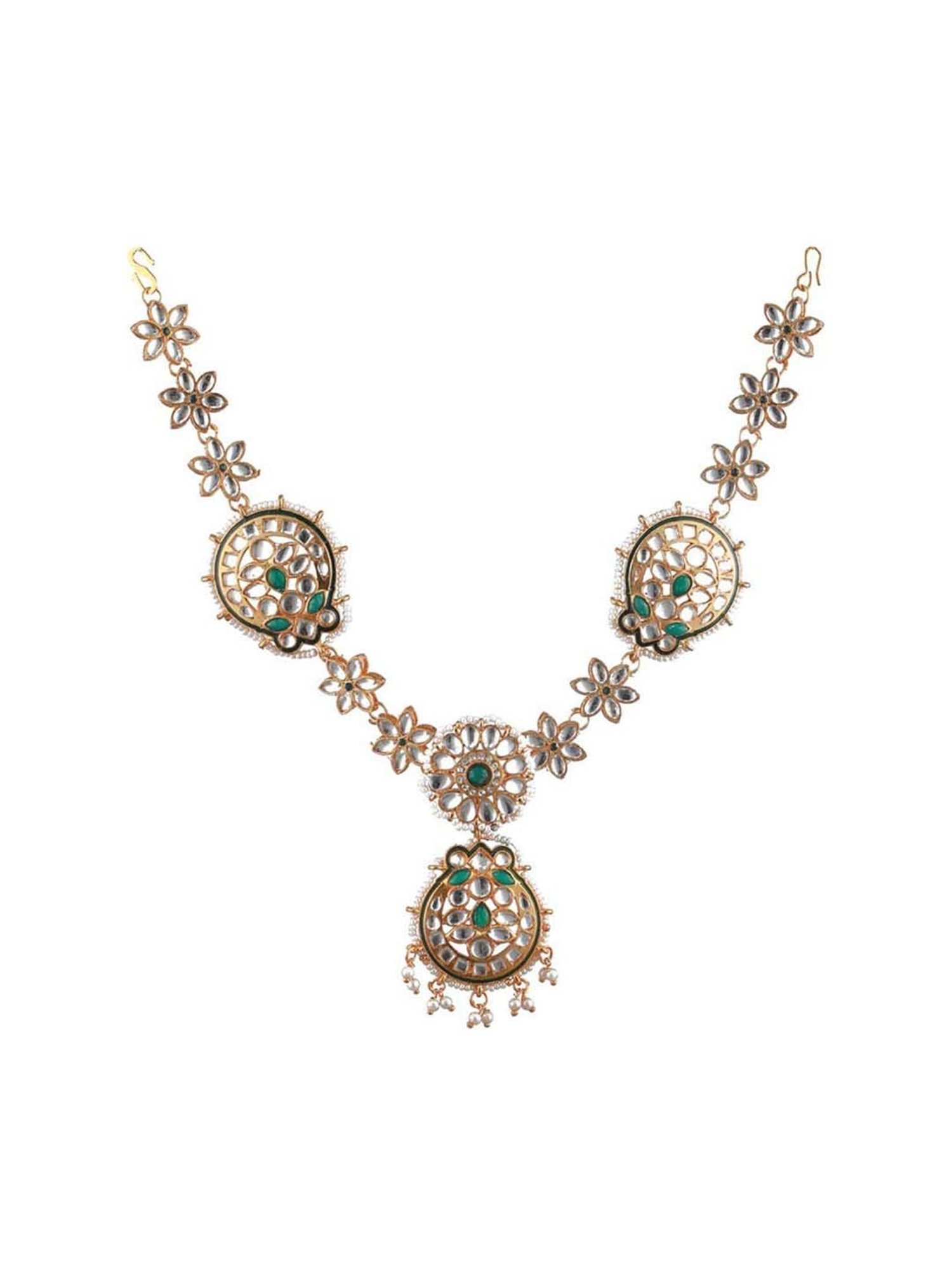 OOMPH White Pearls Wedding Hair Band