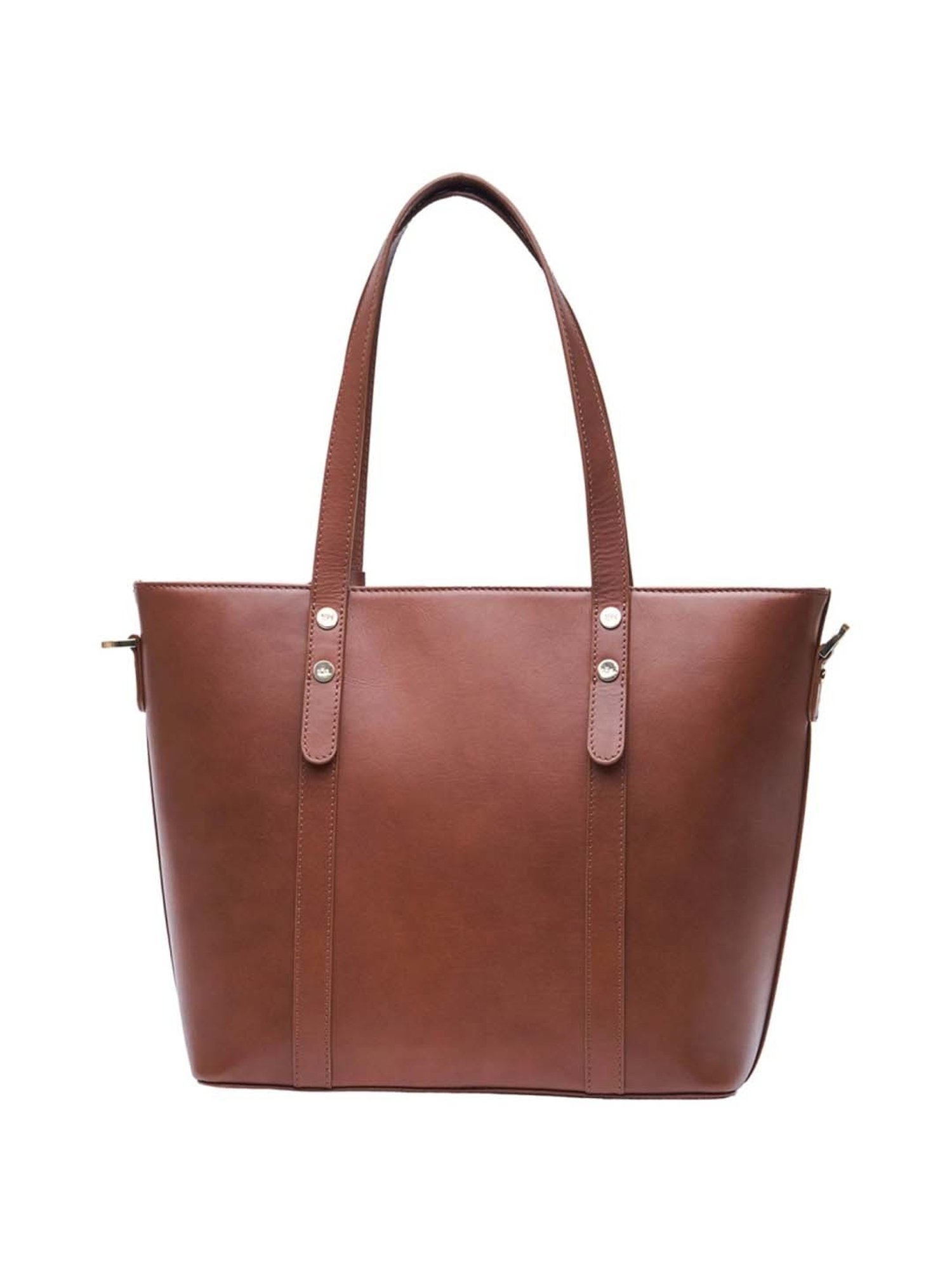 Tohl Tan Solid Medium Tote Handbag