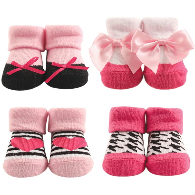 Luvable Friends Baby Boy Socks Set, Blue Bear, 0-6 Months