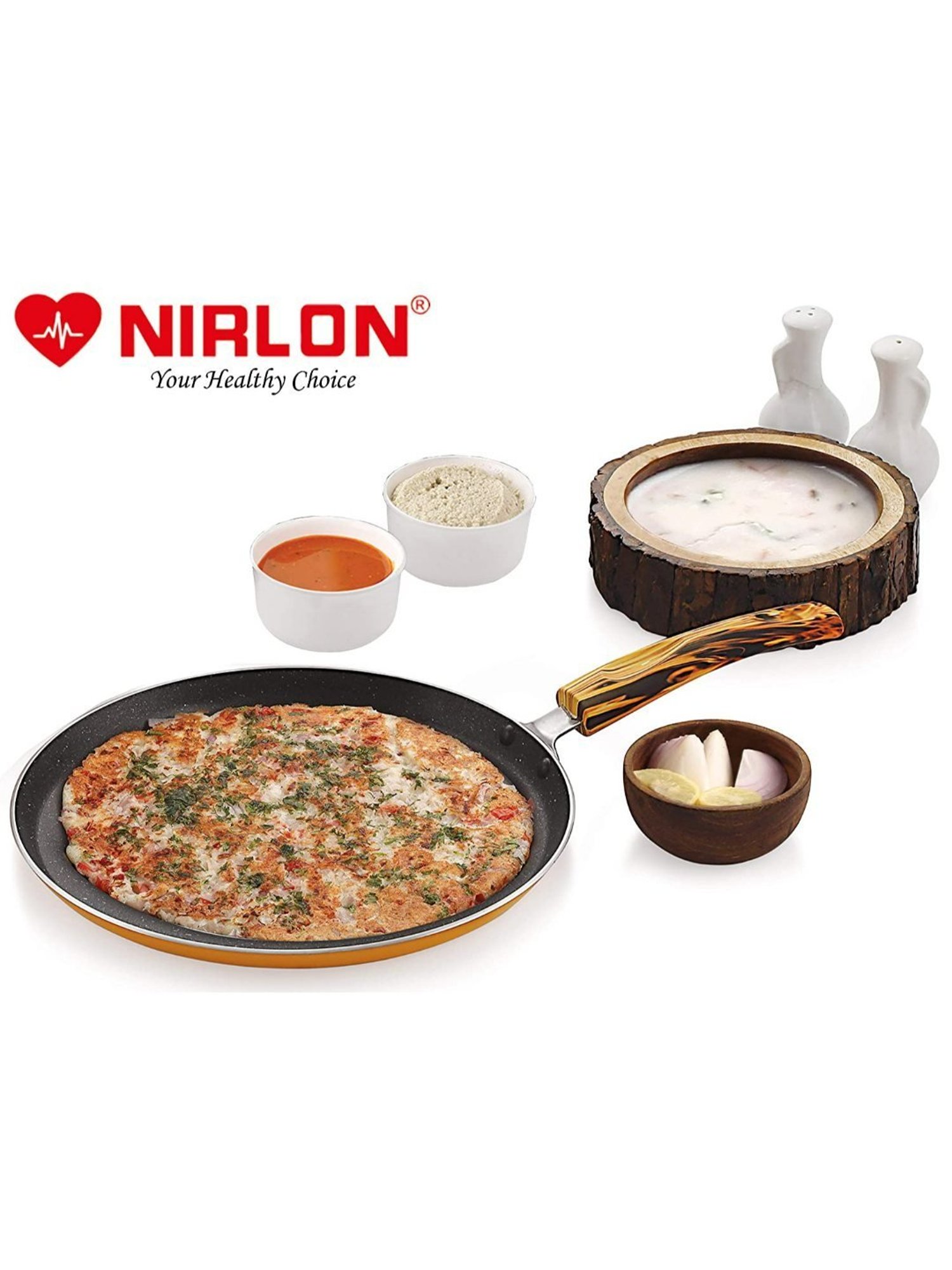 Nirlon Pure Grade Virgin Aluminium Non-stick Induction Base Flat Tawa - 26 cm Diameter