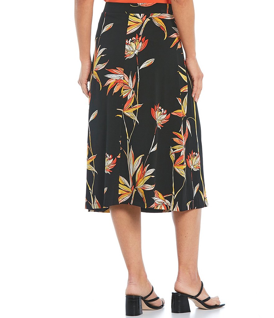 Kasper Birds Of Paradise A-line Flared Skirt