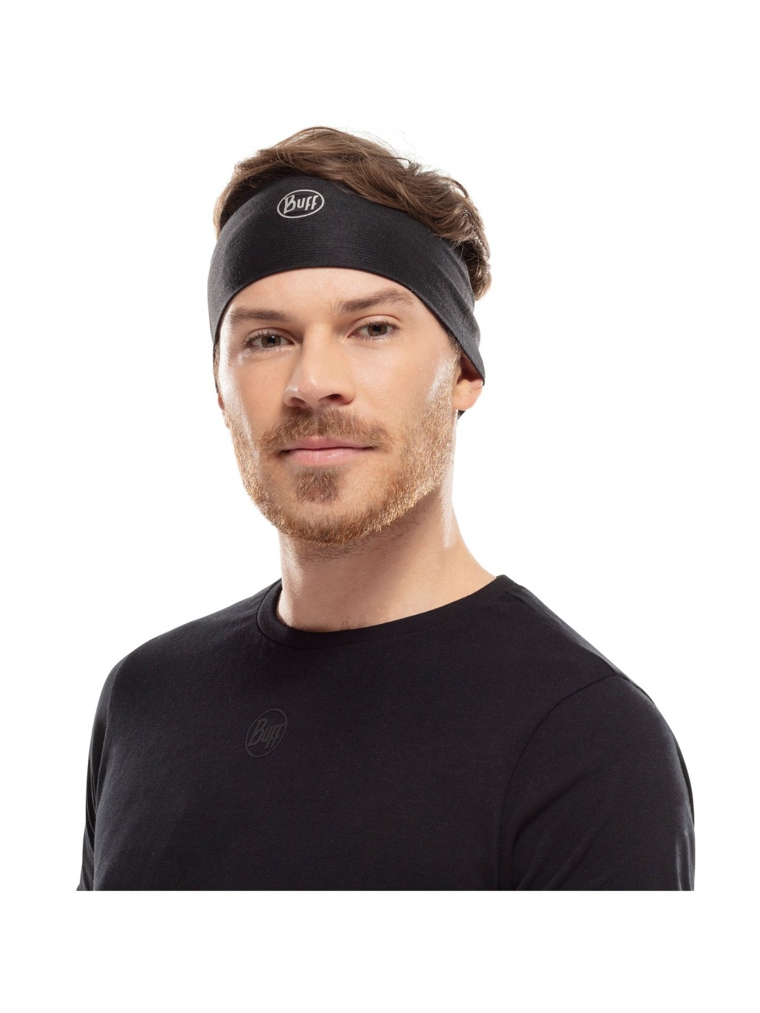 BUFF Black Solid Headband