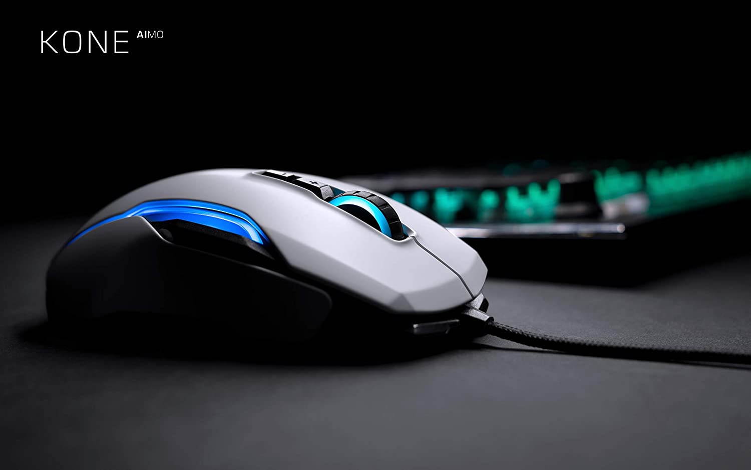 ROCCAT Kone AIMO Gaming Mouse (High Precision, Optical Owl-Eye Sensor (100 to 16.000 DPI), RGB Aimo LED Illumination, 23 Programmable Keys, Designed in Germany) White(Remastered)