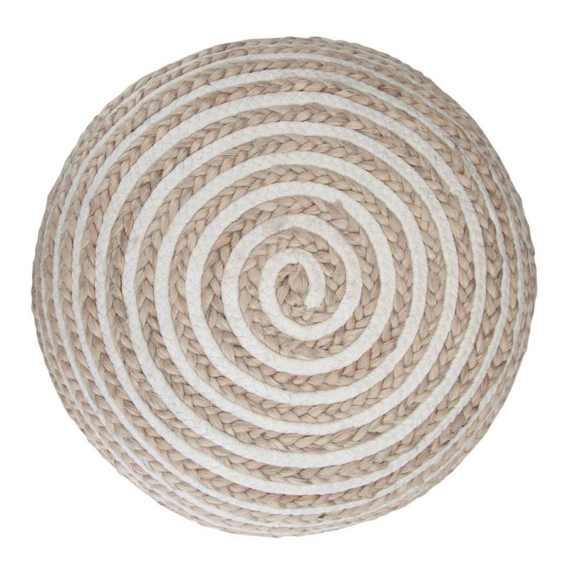 Deni Round Pouf Natural Jute - WyndenHall
