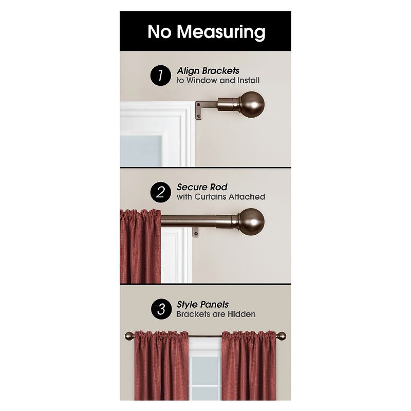 Loft by Umbra 36"-66" Soft Square Curtain Rod Set Oil Rubbed Bronze