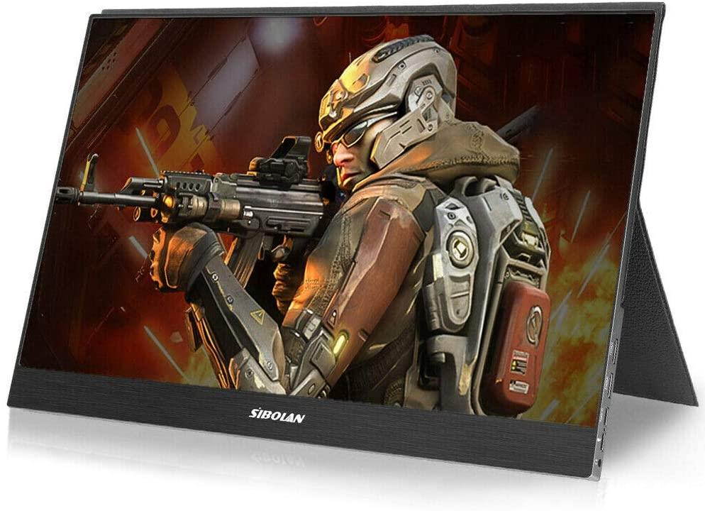 144HZ USB Gaming Portable Monitor 15.6" 1080P IPS HDR Type-C HDMI Monitor for Laptop PC PS4 Switch (Monitor+Case)