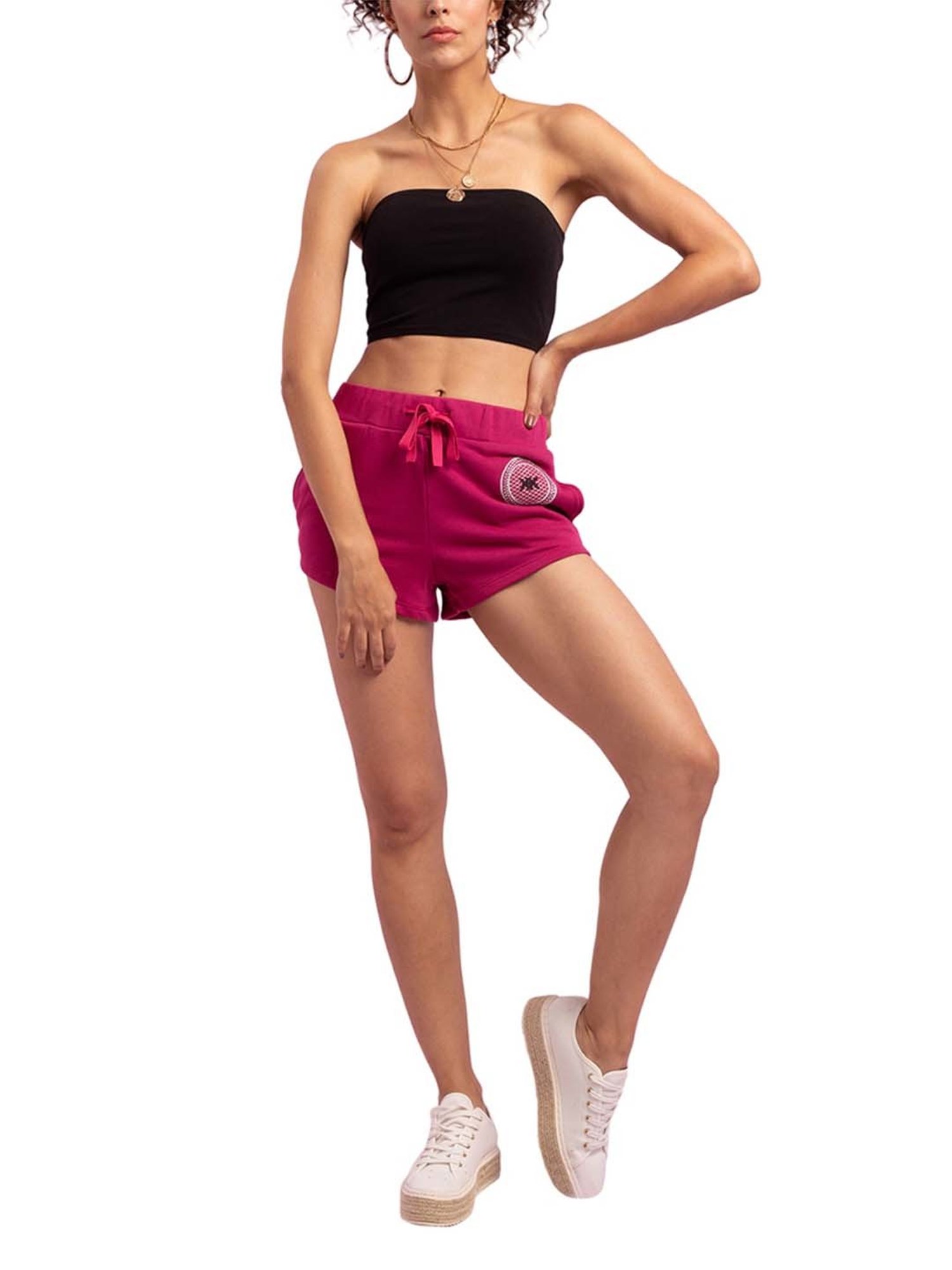 KENDALL + KYLIE Pink Printed Mid Rise Shorts