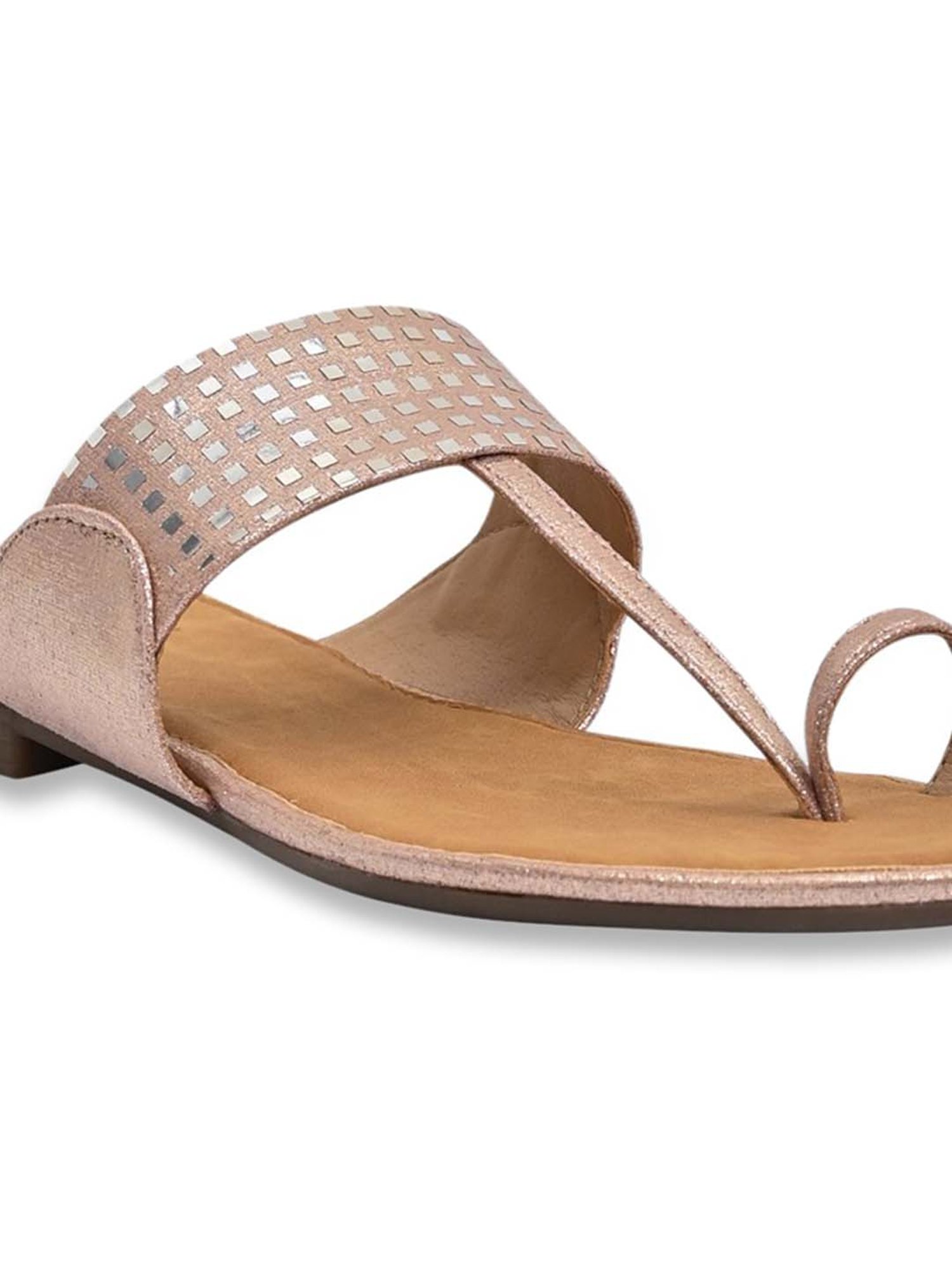 Jove Women's Rose Gold Toe Ring Sandals