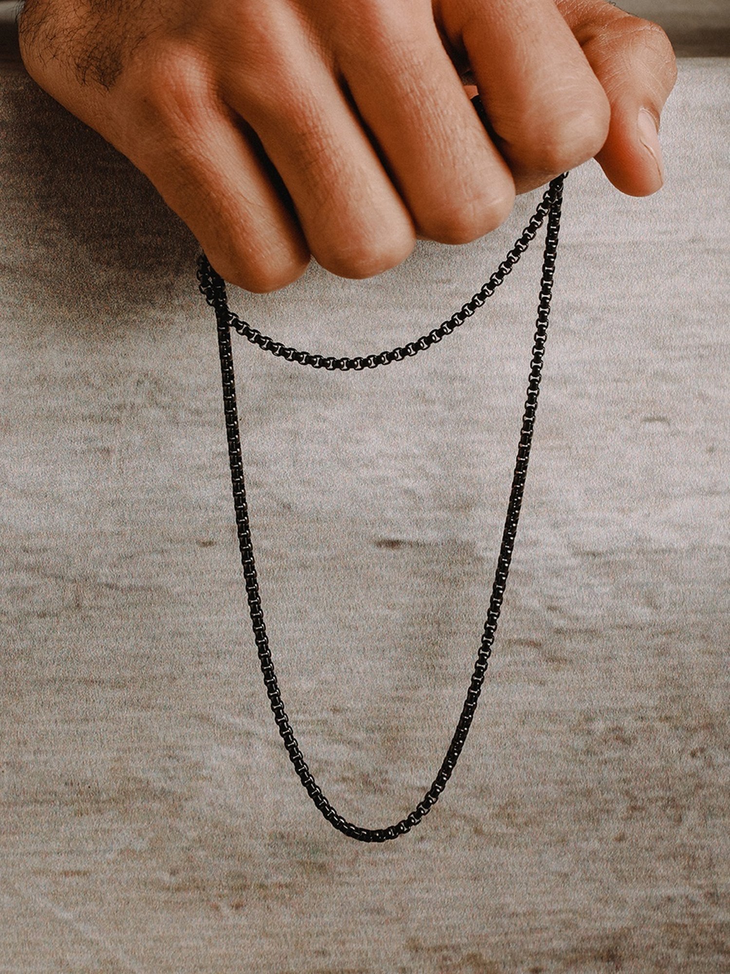 Aatmana Men Black Stainless Steel Chain