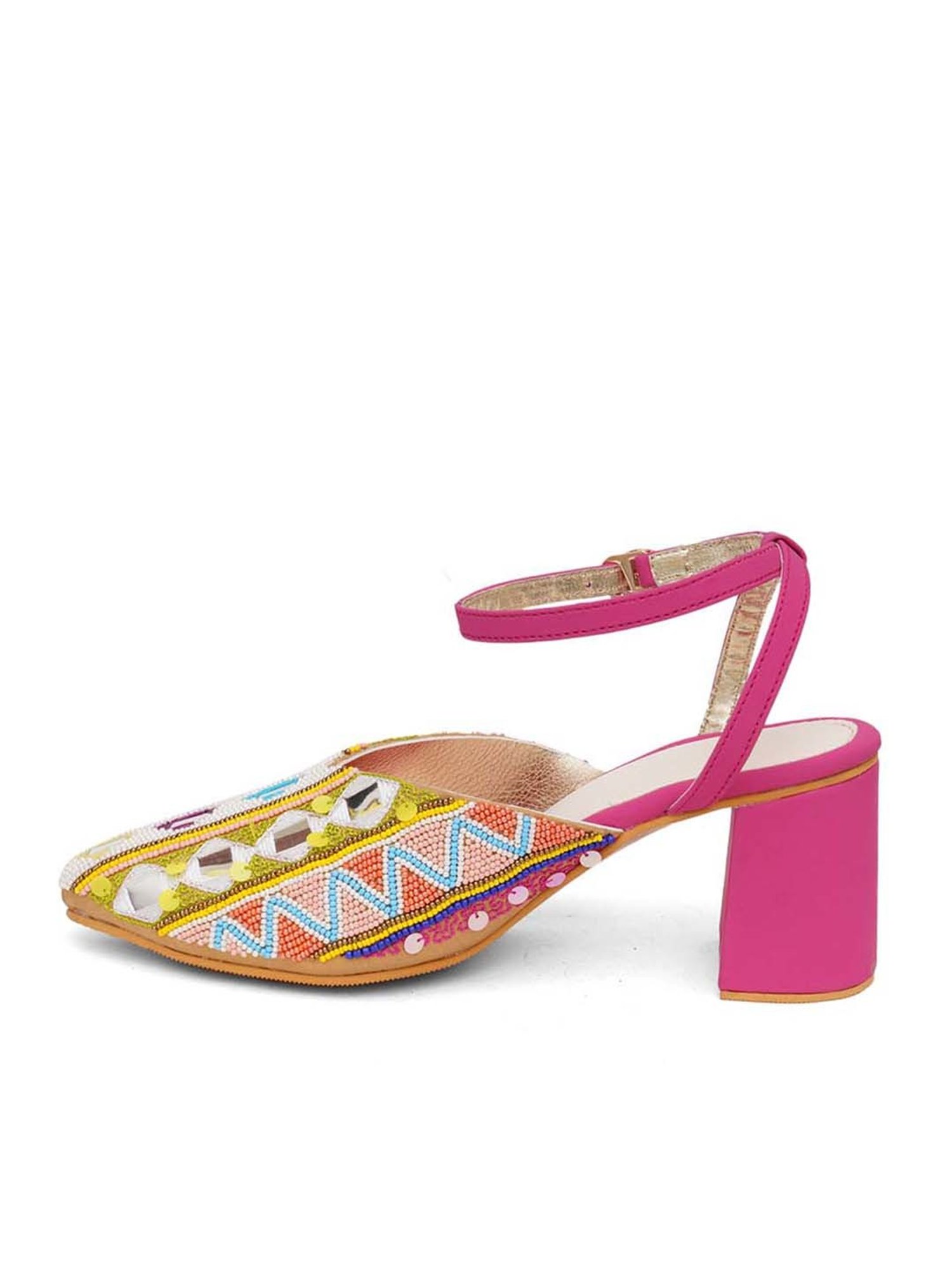 Sole House Women's Pink Ankle Strap Sandals