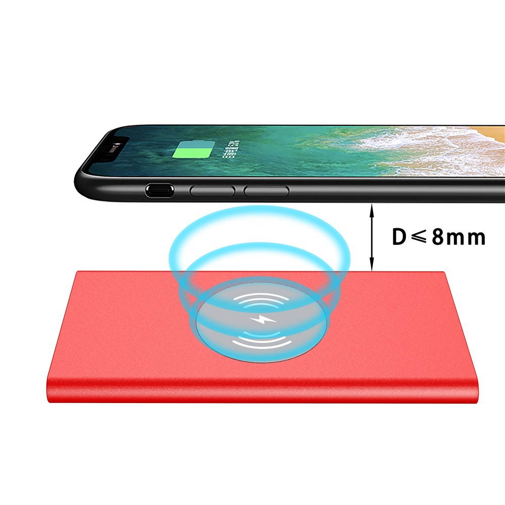 8000mAh DIY Wireless Power Bank Case Wireless Charger Fast Charging For iPhone XS 11Pro P40 Pro Mi10 S20+ Note 20 Black