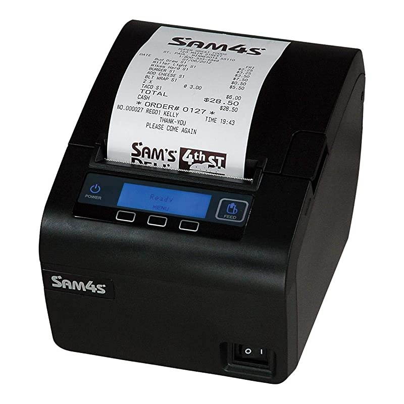 Ellix 40 Multi-functional Thermal Receipt Printer, Dual Interface, up to 270mm Prints Per Second, Prints Watermarks, Drop and Print Paper Loading, Anti-Jam Technology, Black