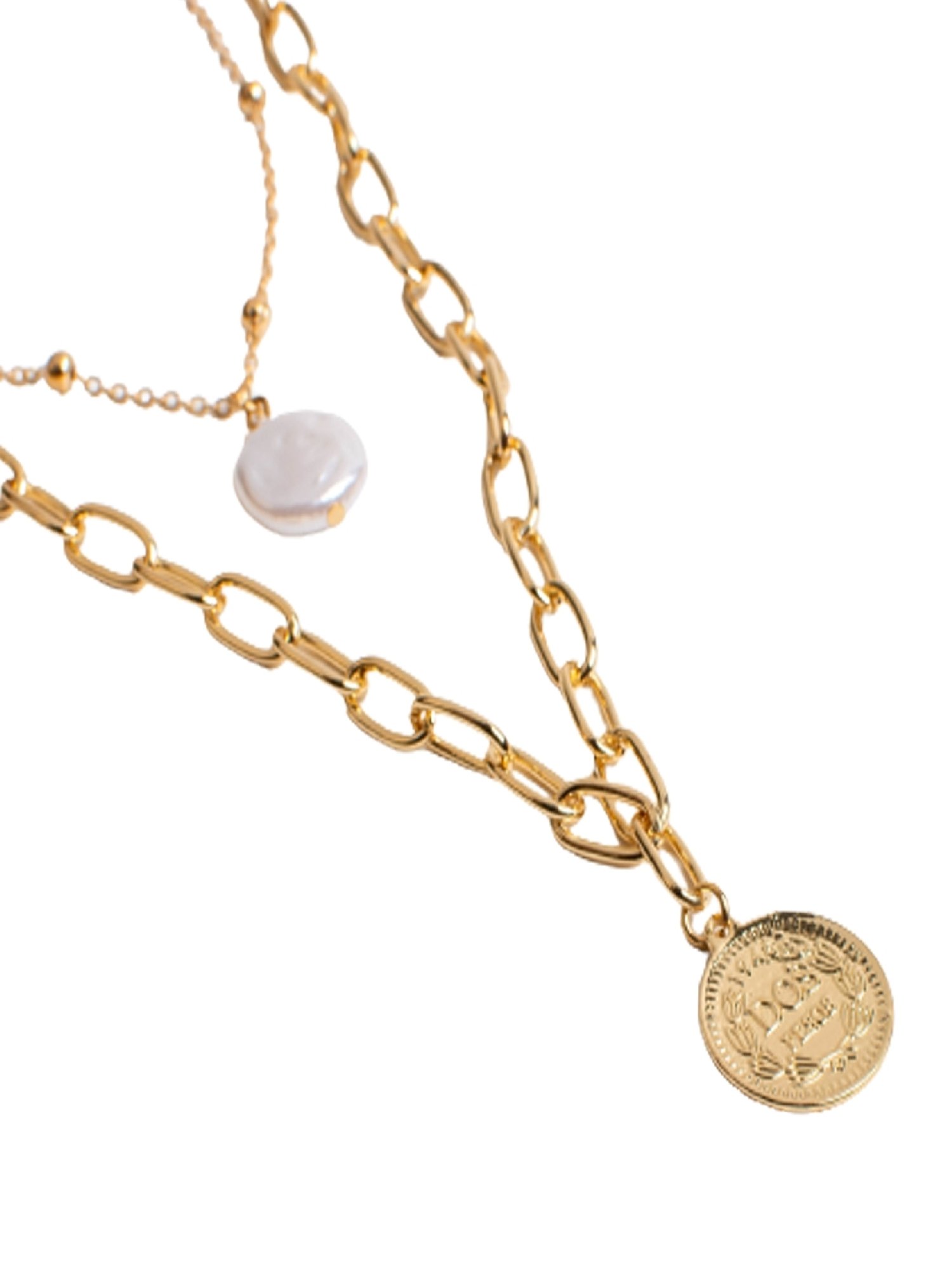 Jewelz Layered Chain Necklace With Fashionable Hangings for Girls & Women