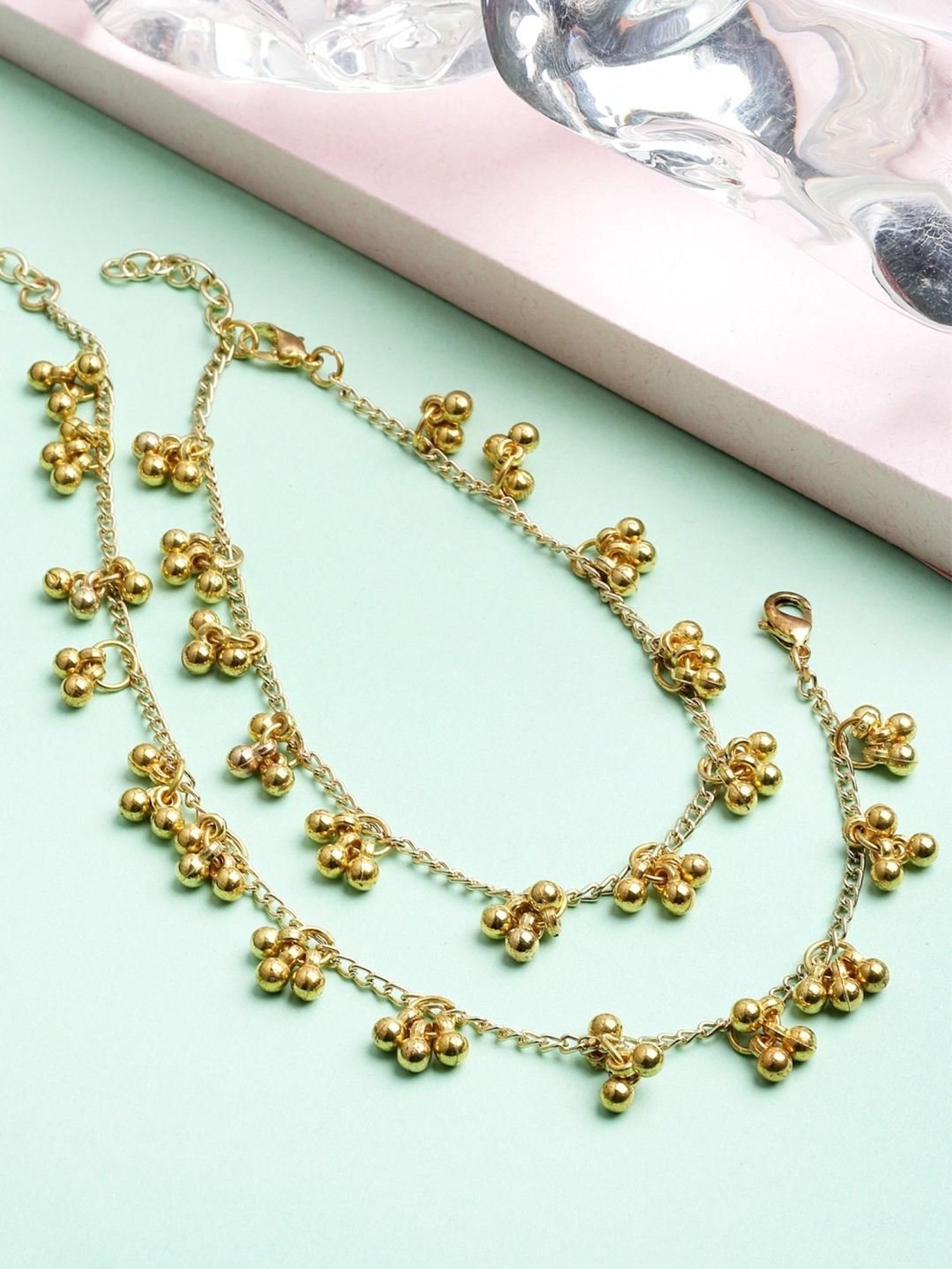 Karatcart Gold-Plated Chain Anklet for Women