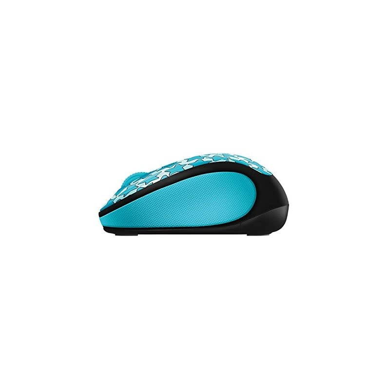 Doodle Collection M325c Mouse optical 5 buttons wireless 24 GHz USB wireless receiver Twinkle Teal