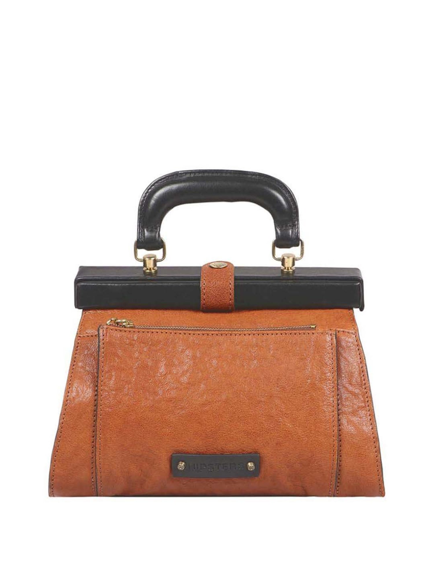 Hidesign Hipsters Tan Retro 01 Solid Medium Doctor Sling Handbag