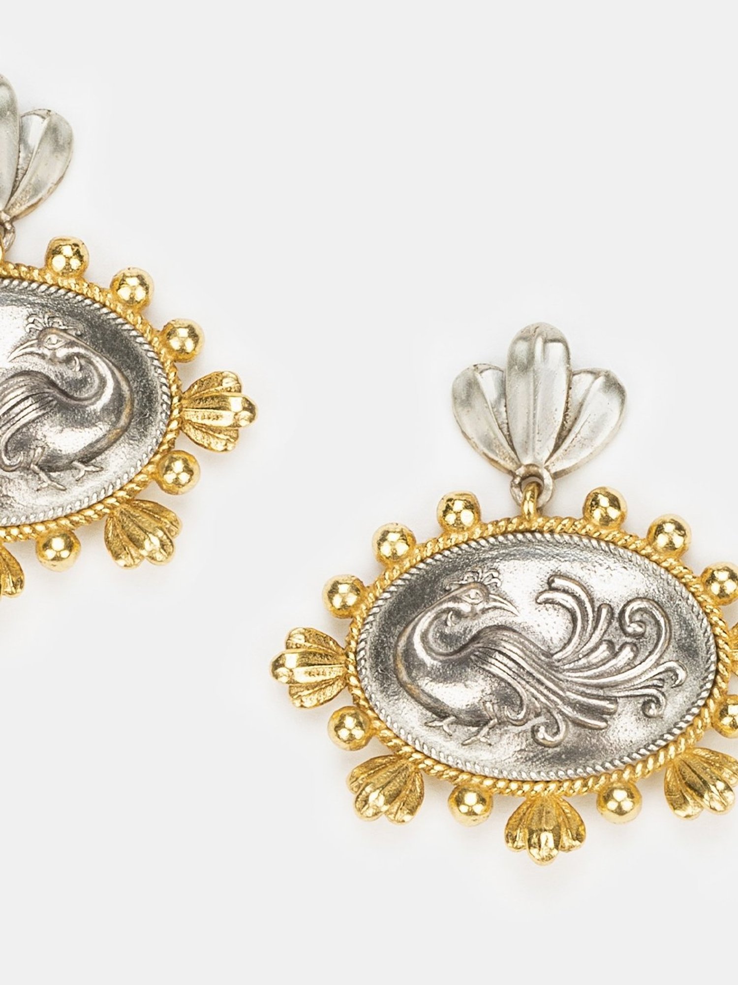 Shaya 92.5 Sterling Silver Navilu Coin Earrings for Women