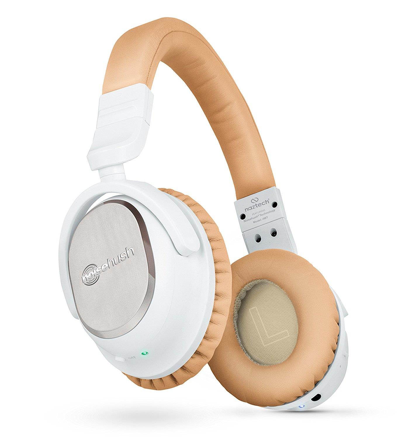 Naztech i9BT Over-Ear Active Noise Cancelling Headphones, aptX Bluetooth 4.1 Technology for HD Quality Stereo Sound, Low Latency, Enhanced Bass, In-line Mic.