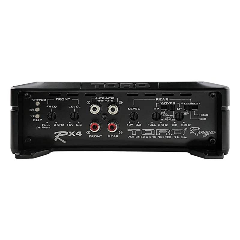 RX4 65 Watts x 4 RMS 4 Ohm 4 Channel Amplifier Sound Quality Class AB Design Builtin Auto Sensing TurnOn Clip LED Wide Range for Subwoofers or Speaker Amplifier