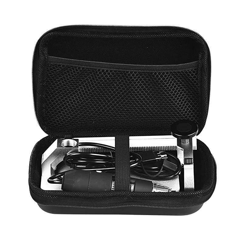 Aluminium Alloy Universal Adjustable Professional Base Stand Holder Desktop Support Bracket with Portable Carrying Case for USB Digital Microscope Endoscope Magnifier Camera NO Microscope