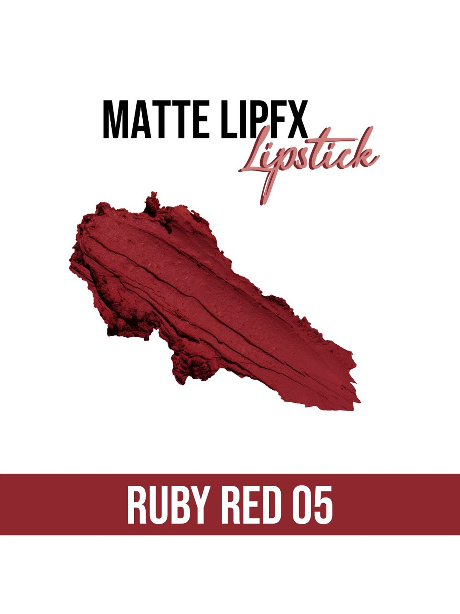 C2P PROFESSIONAL MAKEUP Matte Lip FX Lipstick Ruby Red 05 - 3.5 gm