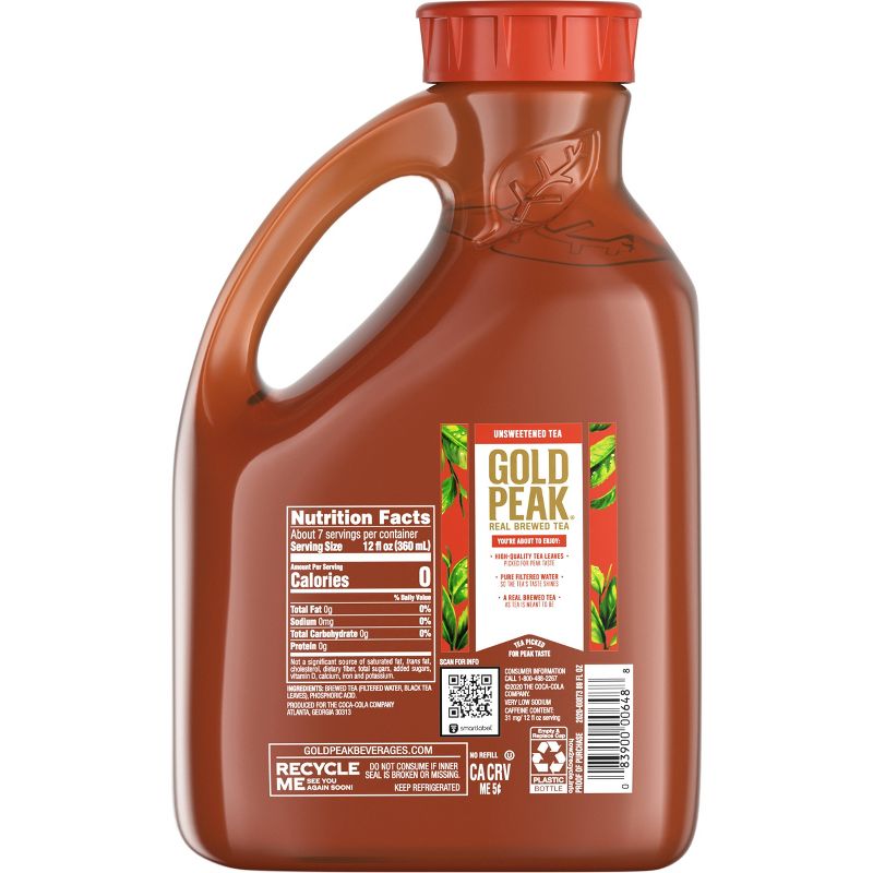 Gold Peak Unsweetened Black Iced Tea Drink - 89 fl oz