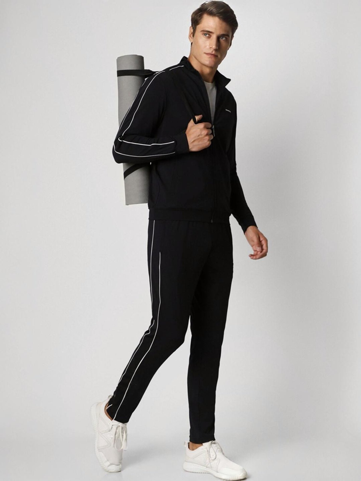 Vimal Jonney Light Mud Cotton Regular Fit Tracksuit