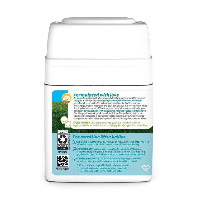 HappyBaby Sensitive Infant Formula with Iron Powder - 21oz