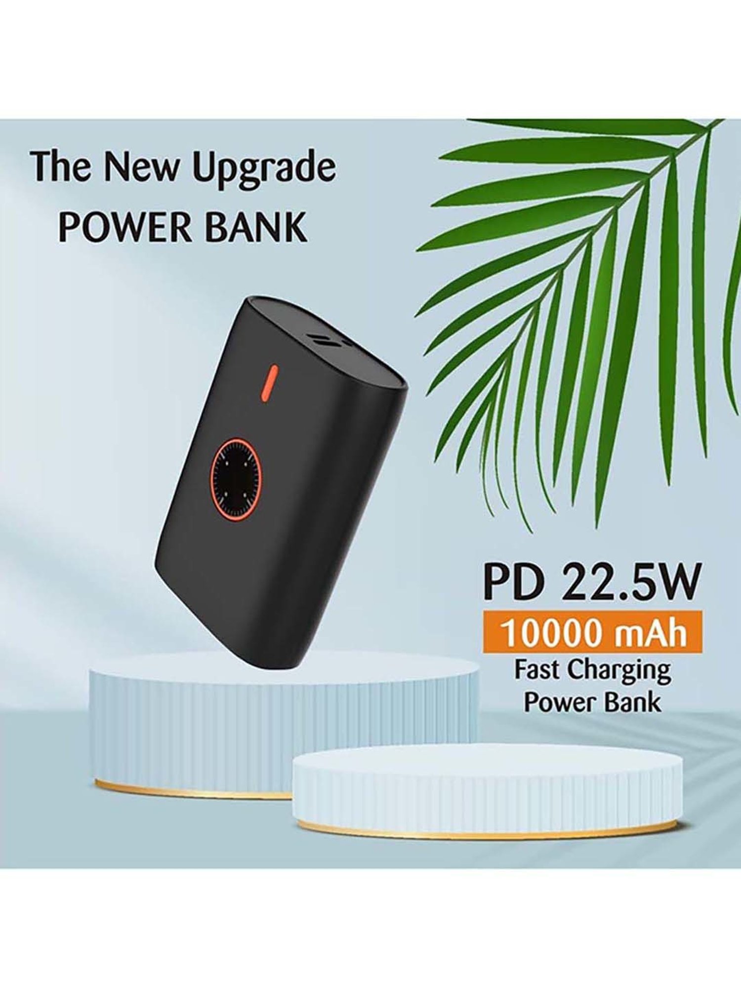 Coolnut CMPBSUN-27 Ind 10000 mAh Fast Charging Power Bank (Black)