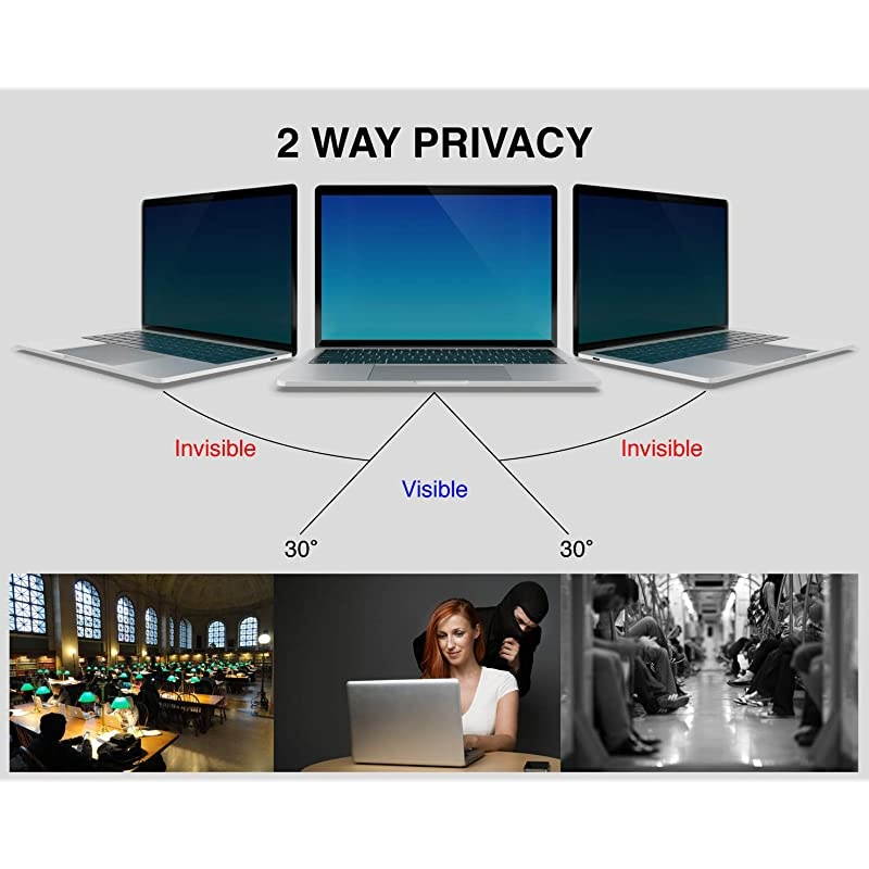 Privacy Screen Filter for Laptop-Notebook 14.1 Inch 16:10 Widescreen - Privacy Protection Blue Light Reduction Anti Glare Anti Scratch Protector Film