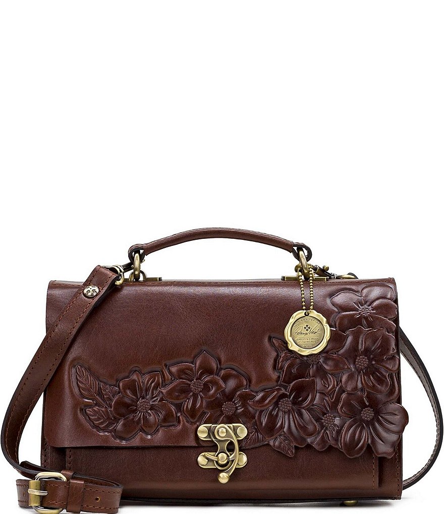 Patricia Nash British Tanned Collection Charonne Floral Satchel Bag