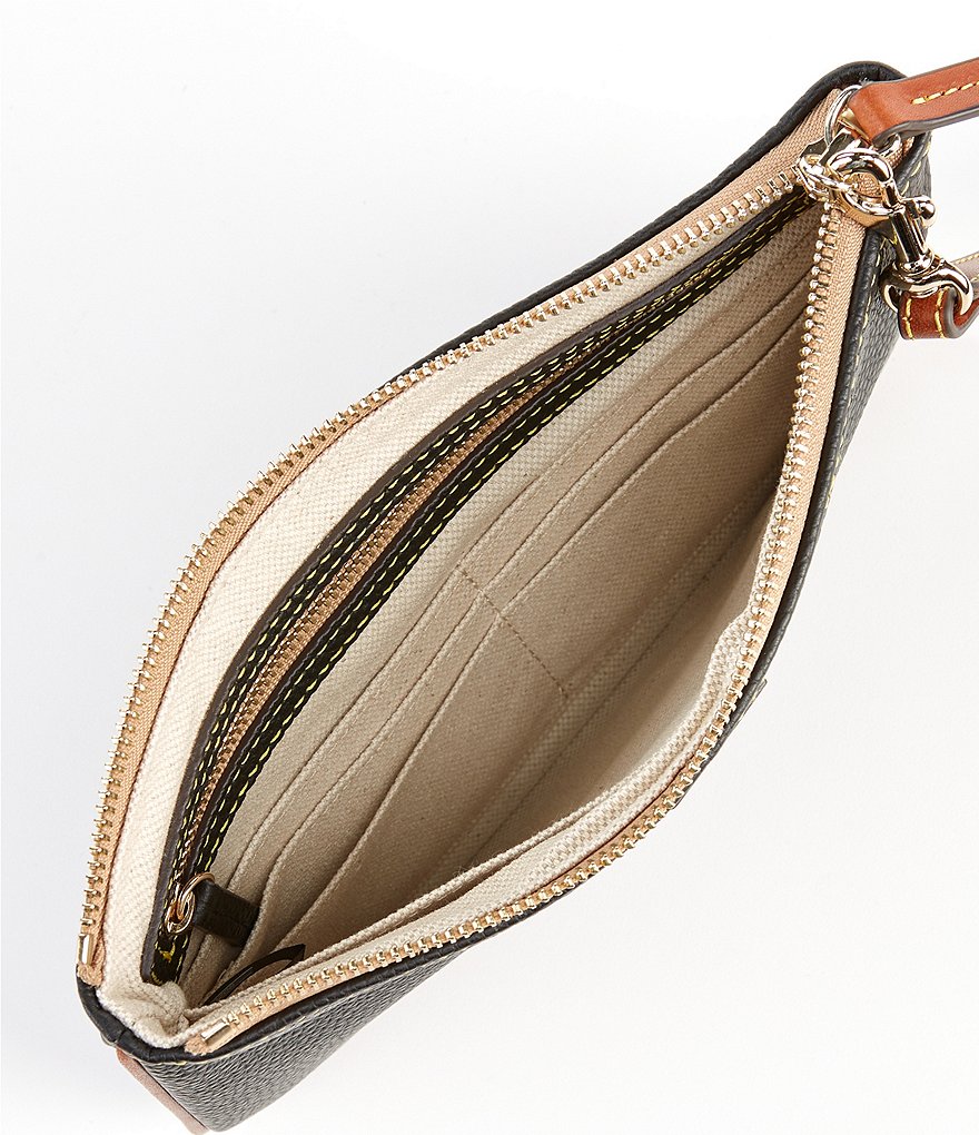 Dooney & Bourke Pebble Collection Large Leather Zippered Wristlet