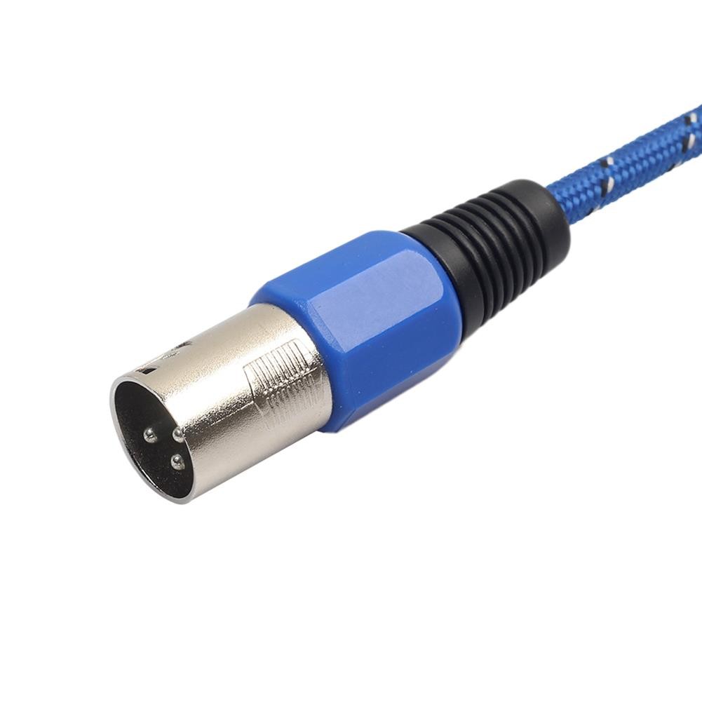 3P XLR Male Jack to 1/4" 6.35mm Male Plug Stereo Microphone Cable Adapter