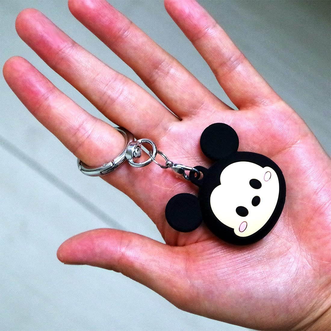 AKXOMY Compatible with AirTag Case, Cute Cartoon Mickey AirTag Cover, Mickey Mouse Soft Silicone Shockproof Protective Case Cover and Skin for Apple AirTag Case (Mickey-A)