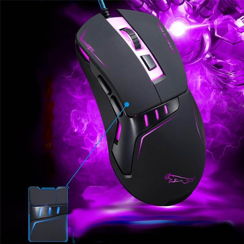 Professional USB Wired 5500DPI Resolution 6 Buttons Mouse Support LED Gaming Mouse For PC Laptop Retail Package