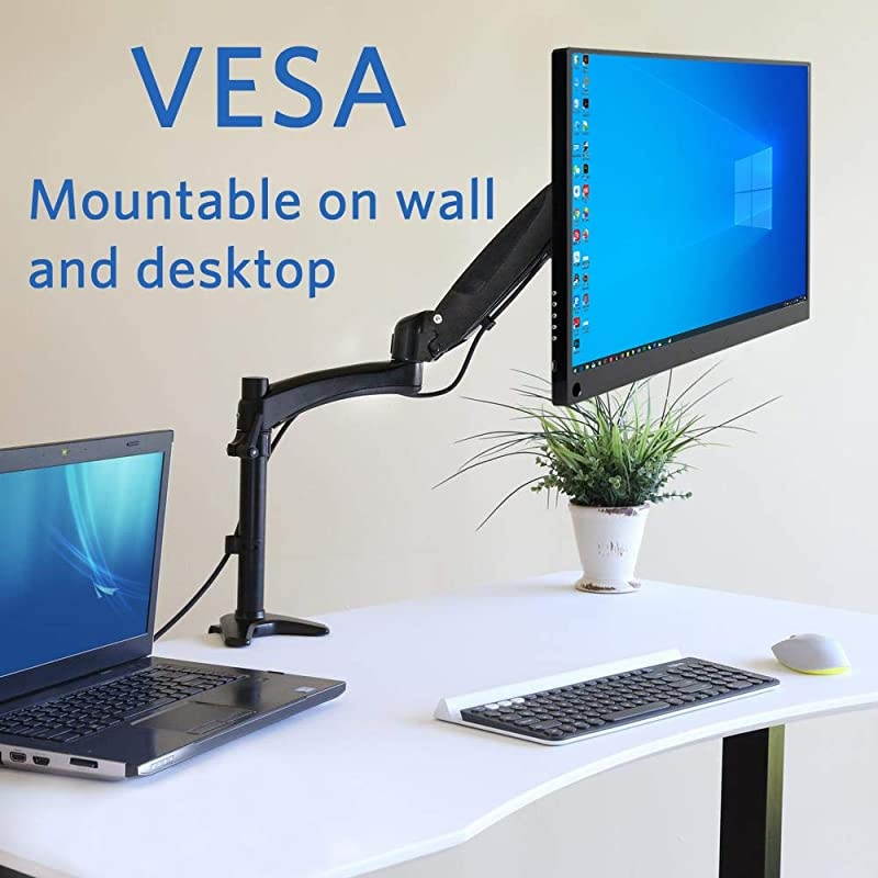 Monitor - 12.5 Inch 1080P FHD IPS HDR FreeSync USB-C Monitor with Dual Type-C Mini HDMI Speakers for Xbox PS4 Switch Laptop PC Phone Mac Surface Nintendo, with Smart Case VESA Mount