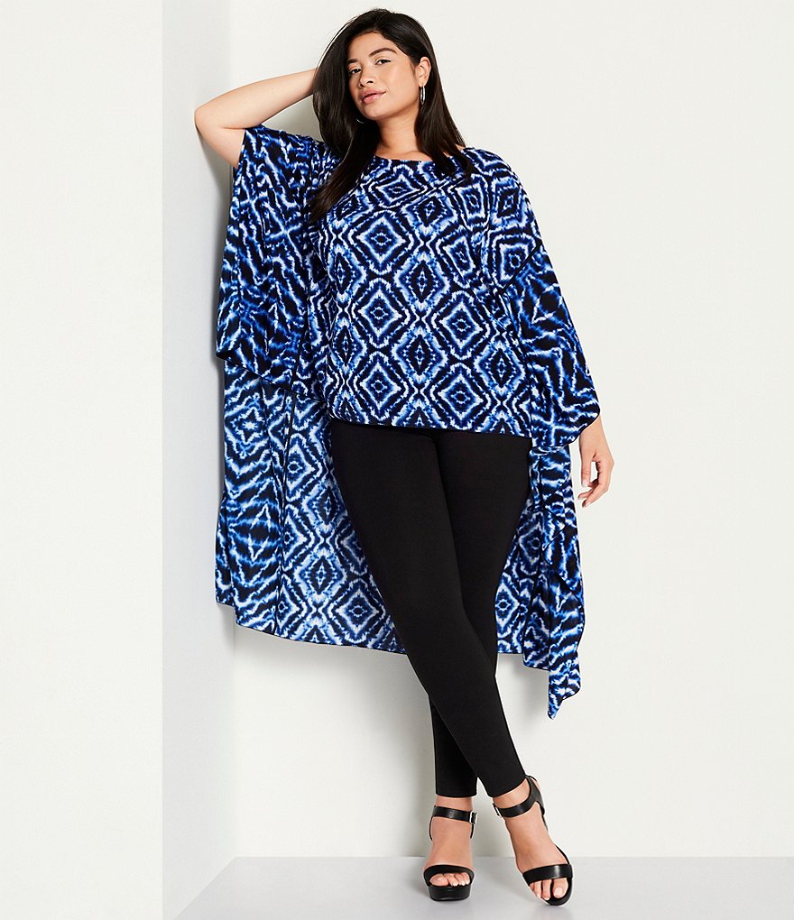 Slim Factor by Investments Plus Size Ponte Knit Wide Waistband Leggings