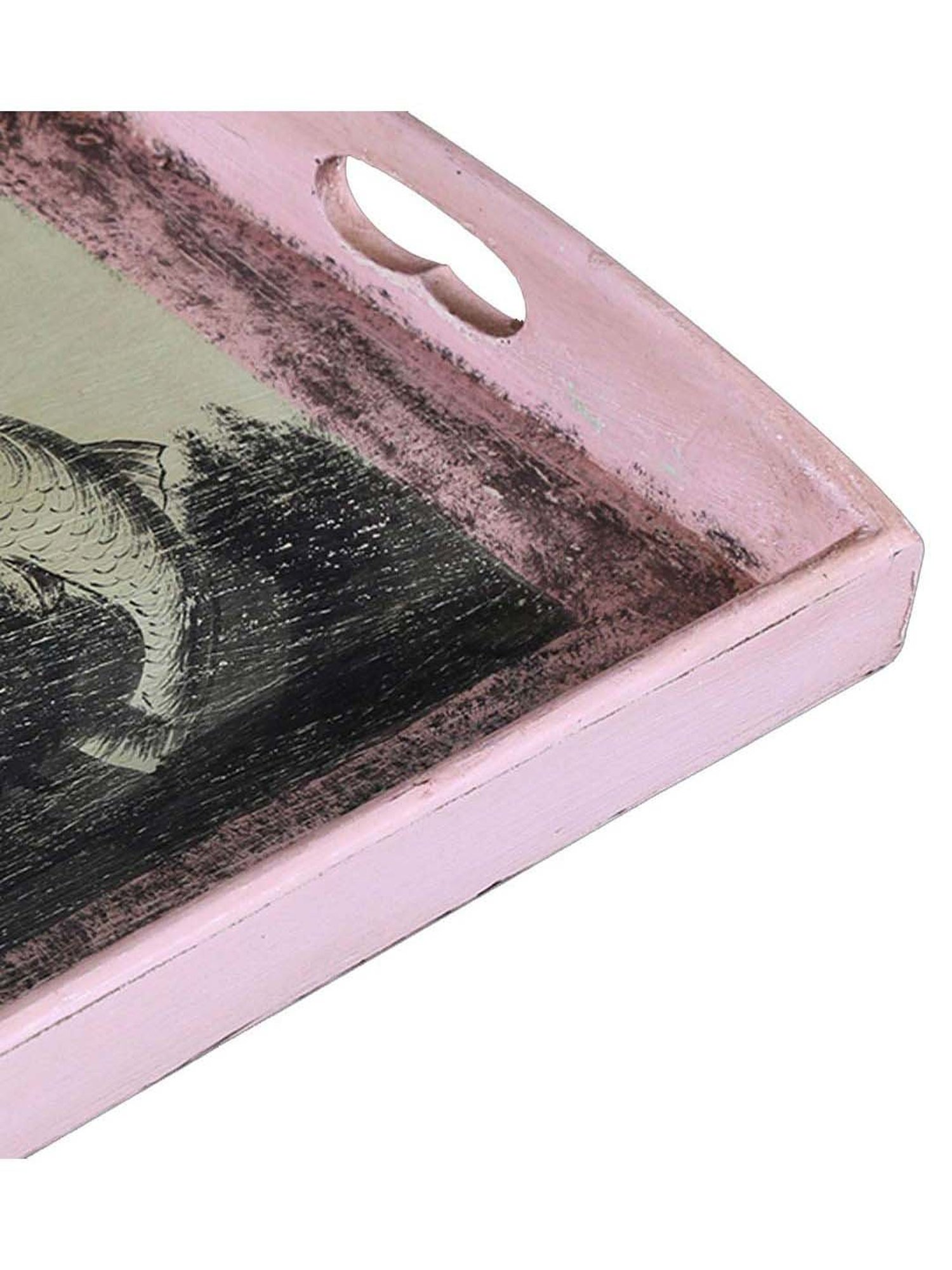 Artisans Rose Vintage Finish Multicolor Tray - Set of 1