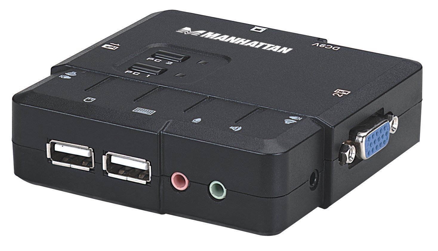KVM SWITCH COMPACT 2 PORT USB-