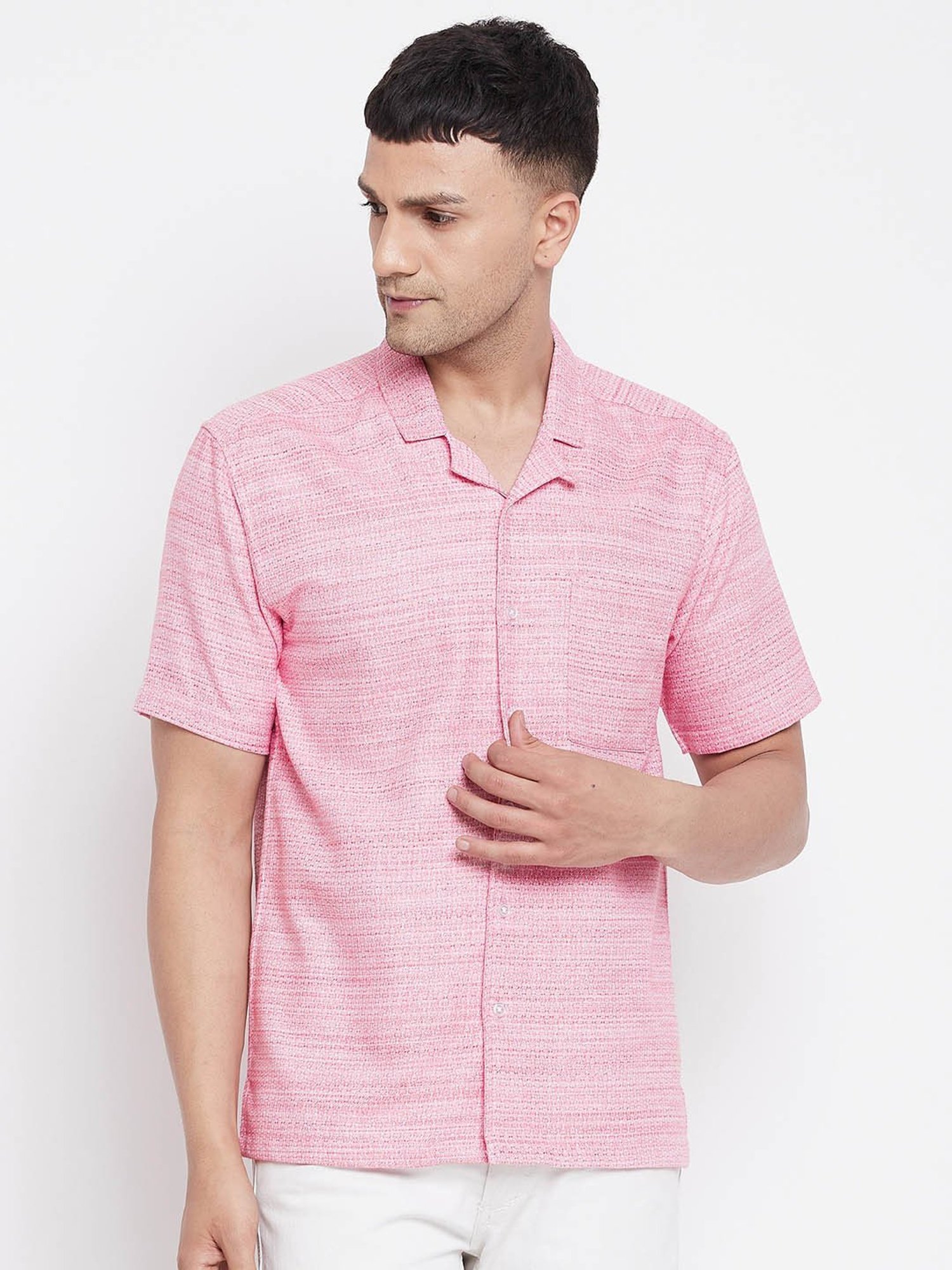 Even Pink Regular Fit Shirt