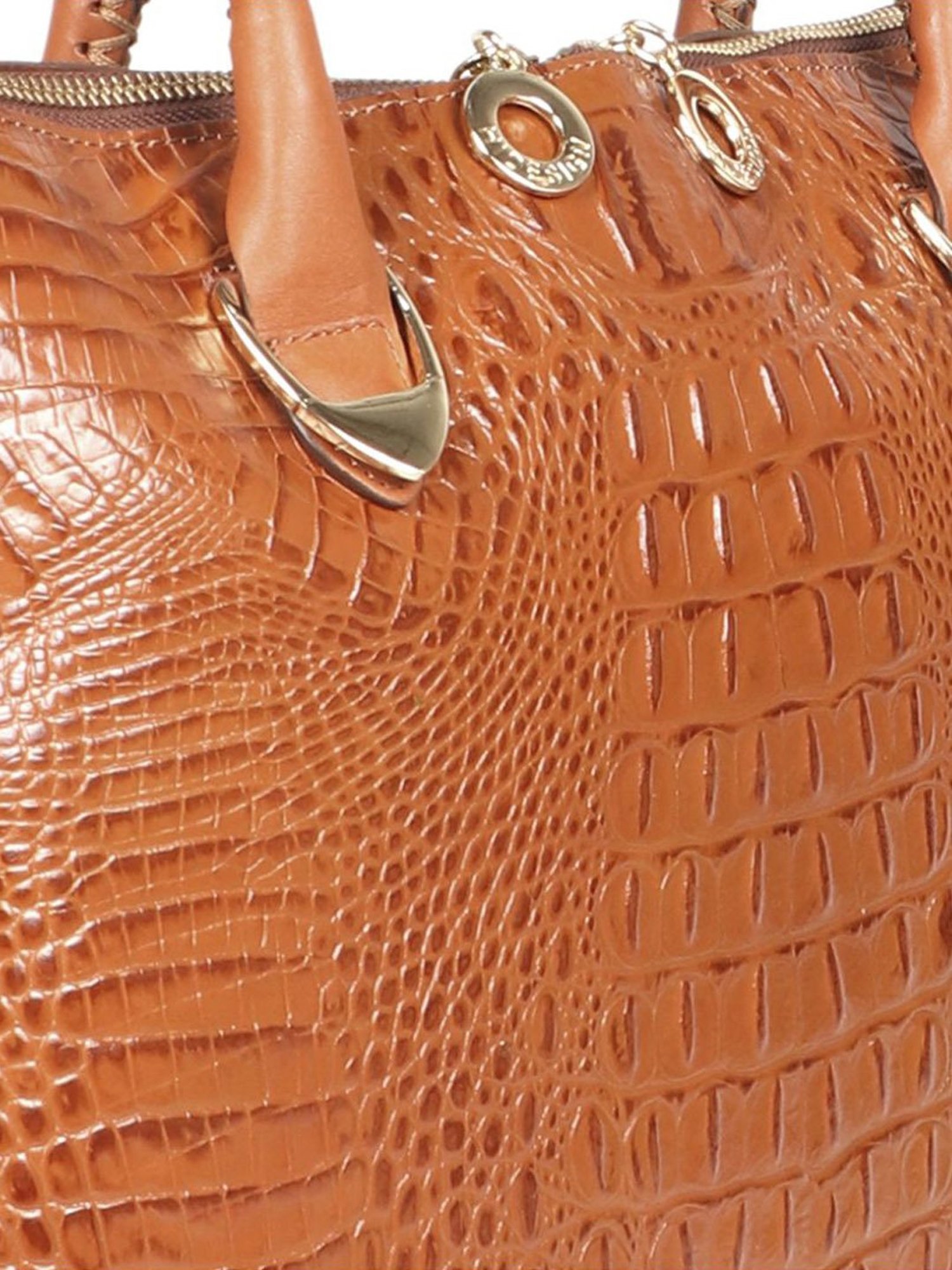 Hidesign Core Yangtze 03 Baby Tan Leather Textured Tote Handbag