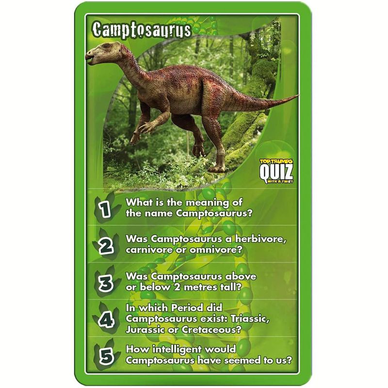 Top Trumps Dinosaurs Quiz Card Game | 500 Questions