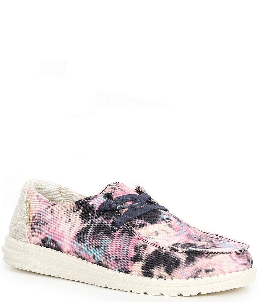 Hey Dude Women's Wendy Tie-Dye Washable Canvas Slip-Ons