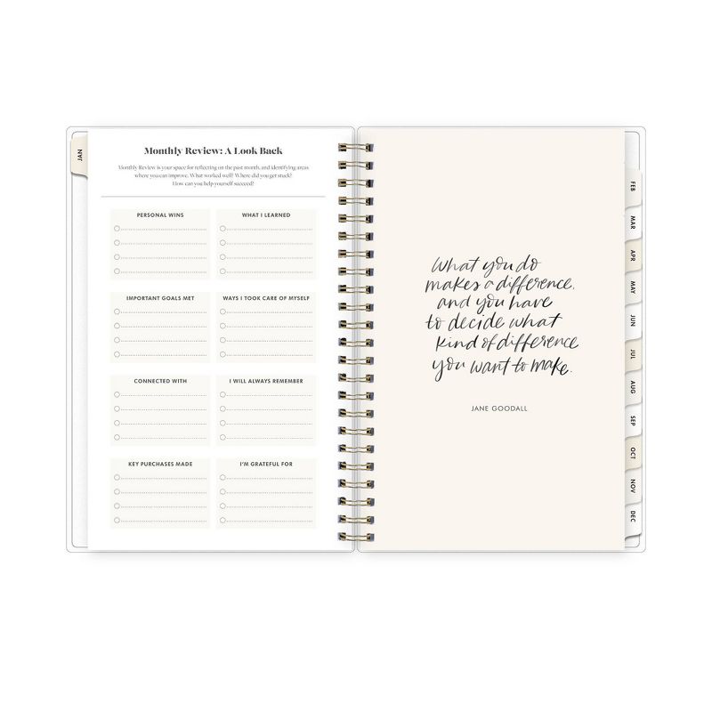 2021 The Everygirl Planner 5" x 8" Frosted Plastic Weekly/Monthly Wirebound Luna - Blue Sky